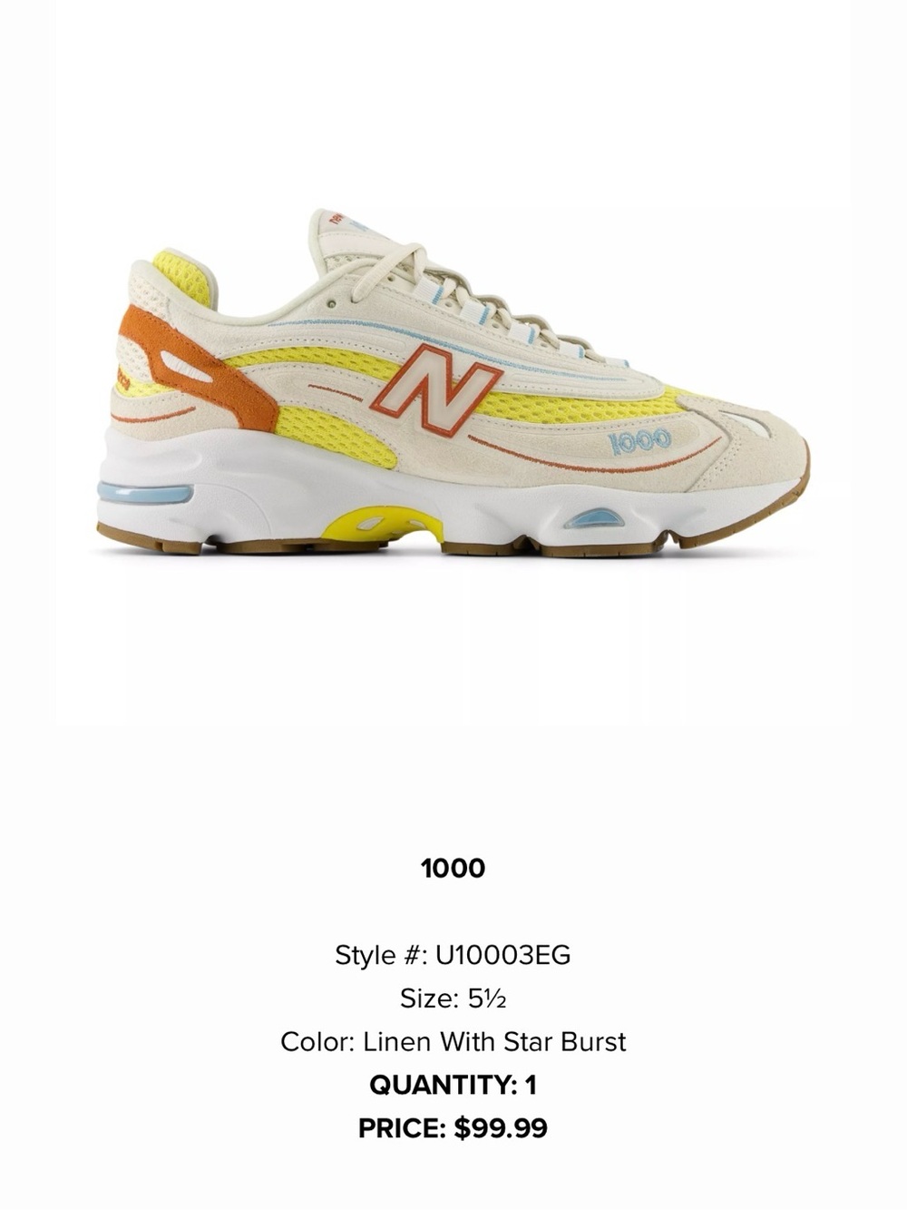 New Balance Sneakers size 7 Linen with Star Burst